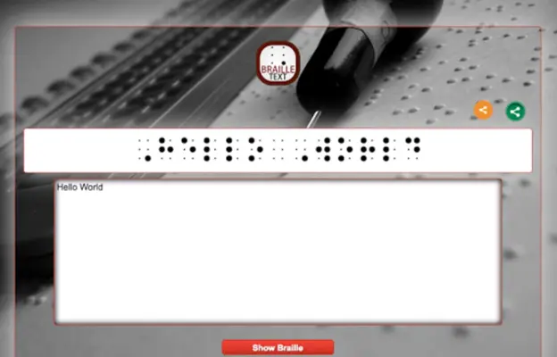 Braille Text android App screenshot 2